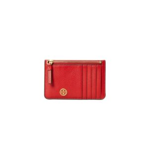 Πορτοφόλια γυναικεία Tory Burch Κόκκινο WALKER TOP-ZIP CARD CASE