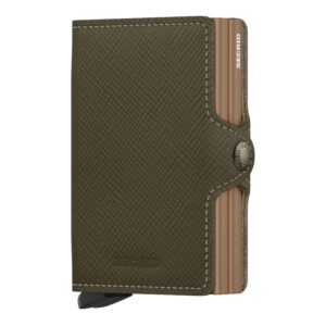 Πορτοφόλια ανδρικά Secrid Λαδί Twinwallet Saffiano