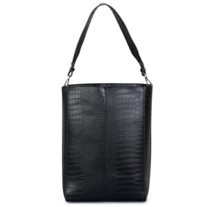 Shopping γυναικεία Hvisk Μαύρο Casset Matte Croco