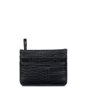 Πορτοφόλια γυναικεία Hvisk Μαύρο Cardholder Matte Croco