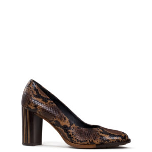 Γόβες γυναικείες Zinda Καφέ Snake Skin 4484