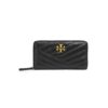 Πορτοφόλια γυναικεία Tory Burch Μαύρο KIRA CHEVRON ZIP WALLET