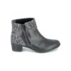 Μποτίνια Boissy Boots Noir Leopard Δέρμα