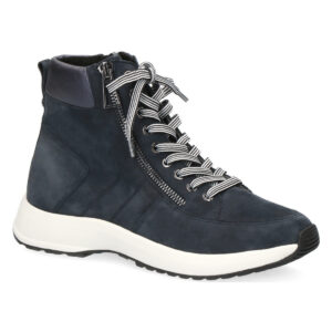 Μποτίνια Caprice Blue Comb Ανατομικά Δερμάτινα Μποτάκια Μπλε (25204)