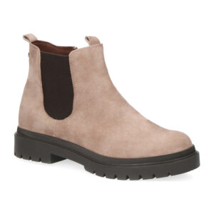 Μποτίνια Caprice Taupe Suede Ανατομικά Δερμάτινα Μποτάκια (25455)