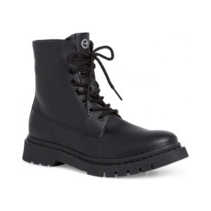 Μποτίνια Tamaris Black Dull Δερμάτινα Αρβυλάκια Ματ Μαύρα (25833)