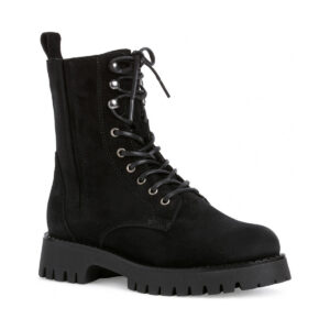 Μποτίνια Tamaris Black Ανατομικά Δερμάτινα Σουέτ Μποτάκια (25810)