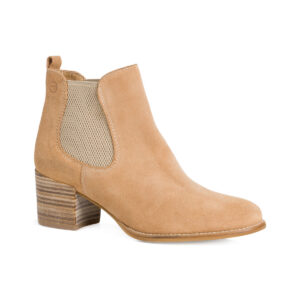 Μποτίνια Tamaris Camel Ανατομικά Δερμάτινα Μποτάκια (25342)