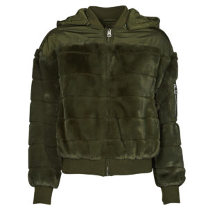 Μπουφάν Guess FELICIA HOODED BOMBER