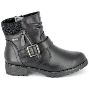 Μπότες Jana Boots 26420-23 Noir Δέρμα
